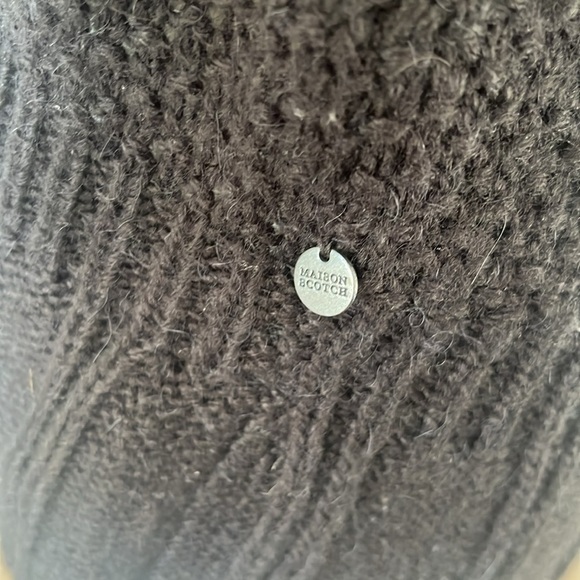 Scotch‎ & Soda Mille Nuits Cable Knit Peplum Sweater Black - Picture 5 of 10